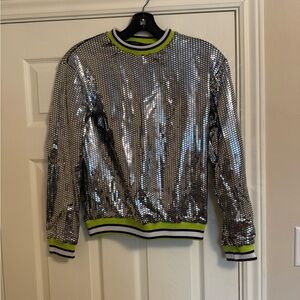 Silver Sequin Men's Sweater